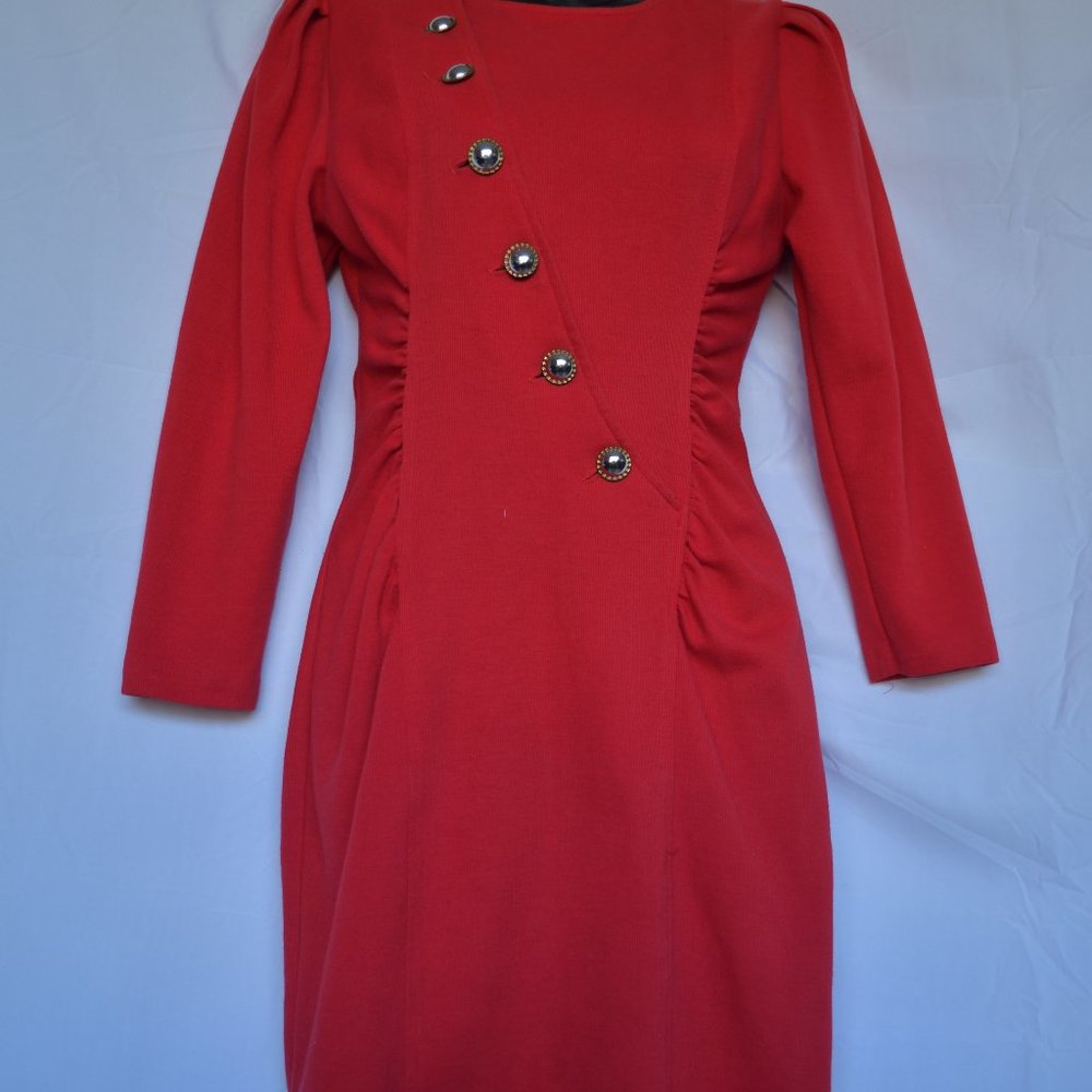 Red Button Up Dress